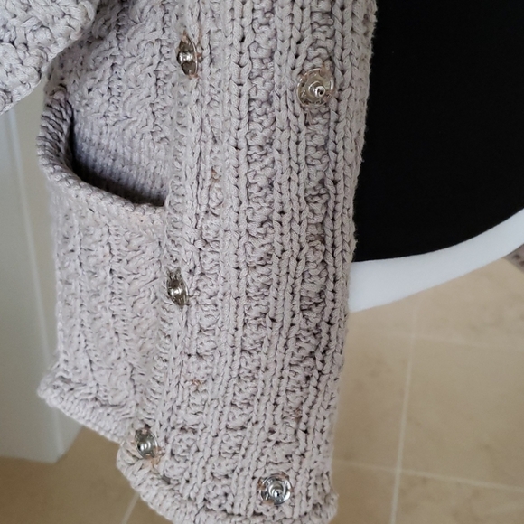 🔥HP🔥HANDCRAFTED Cardigan/Blazer Jacket, Tan, SZ S, - Picture 8 of 13